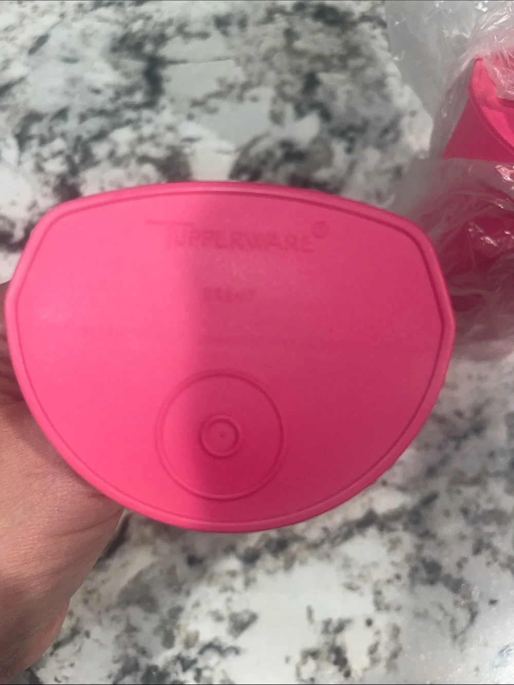 Tupperware Rocker Scoop set of 2 Pink Kitchen Tool Flour, Sugar, Grain Scoop